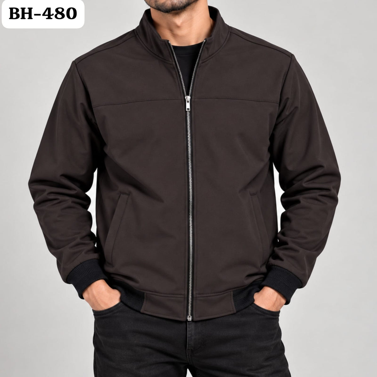 Men’s Bonded Jacket in coffee-BH-480
