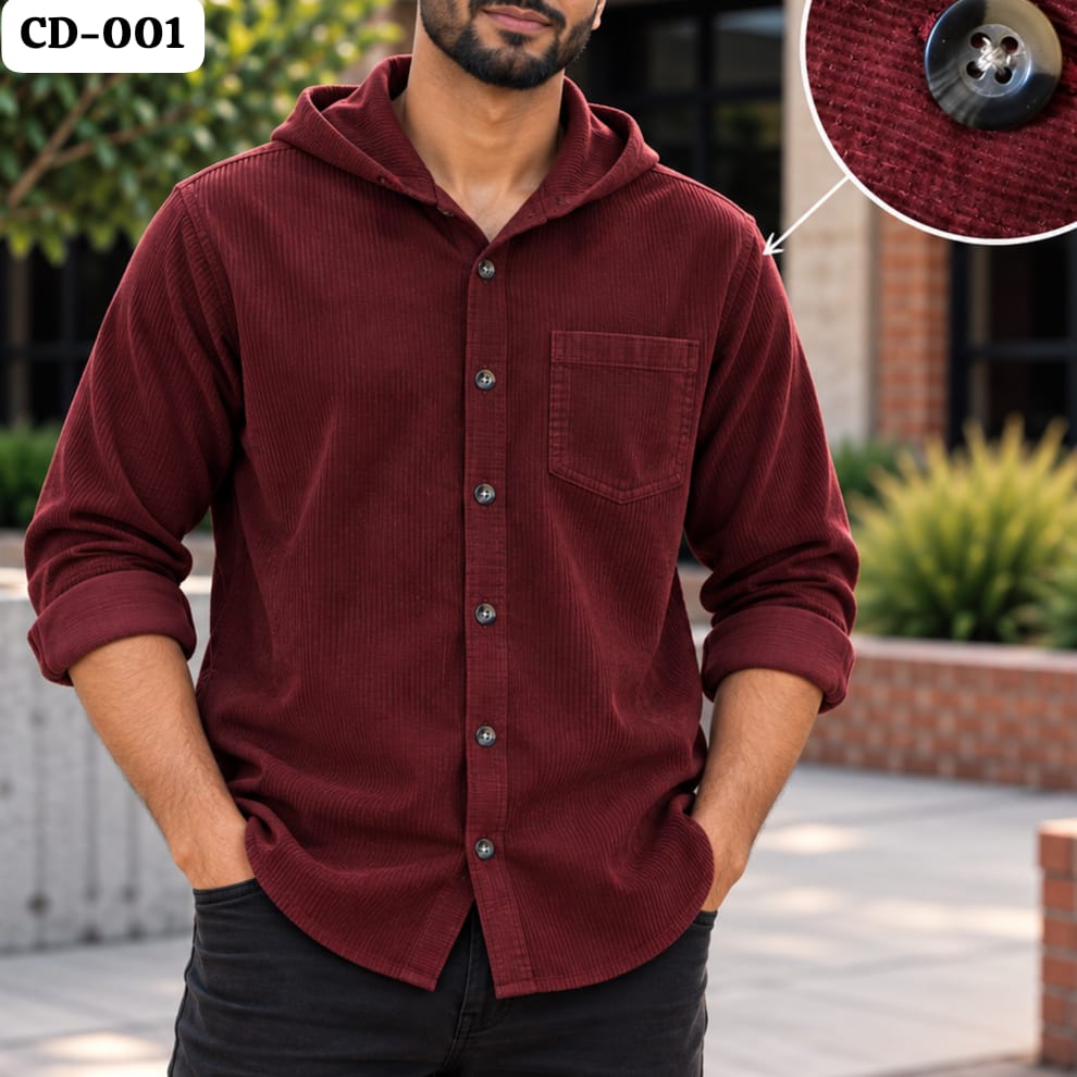 Burgundy Luxe Hoodie Shirt | CD-001 Color Marron