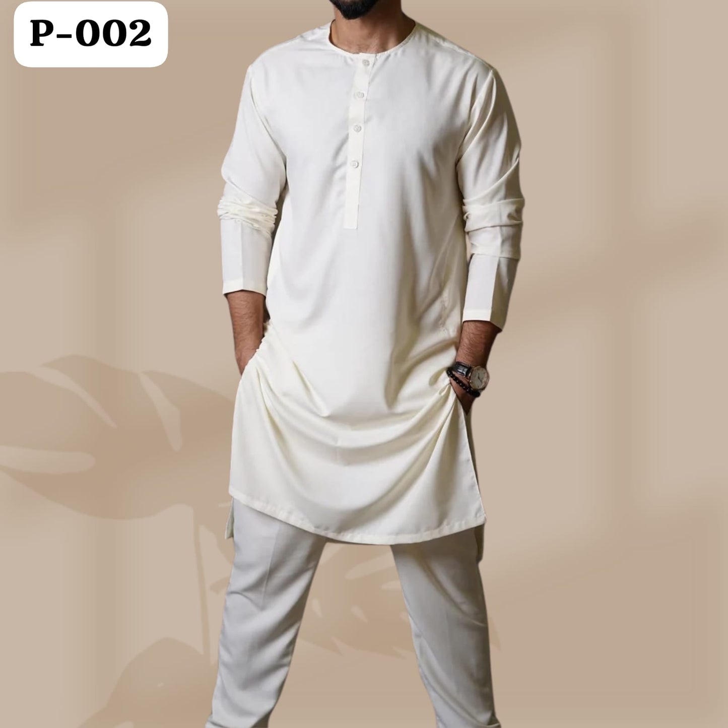 White Classic Panjabi & Pajama Full Set |P-002