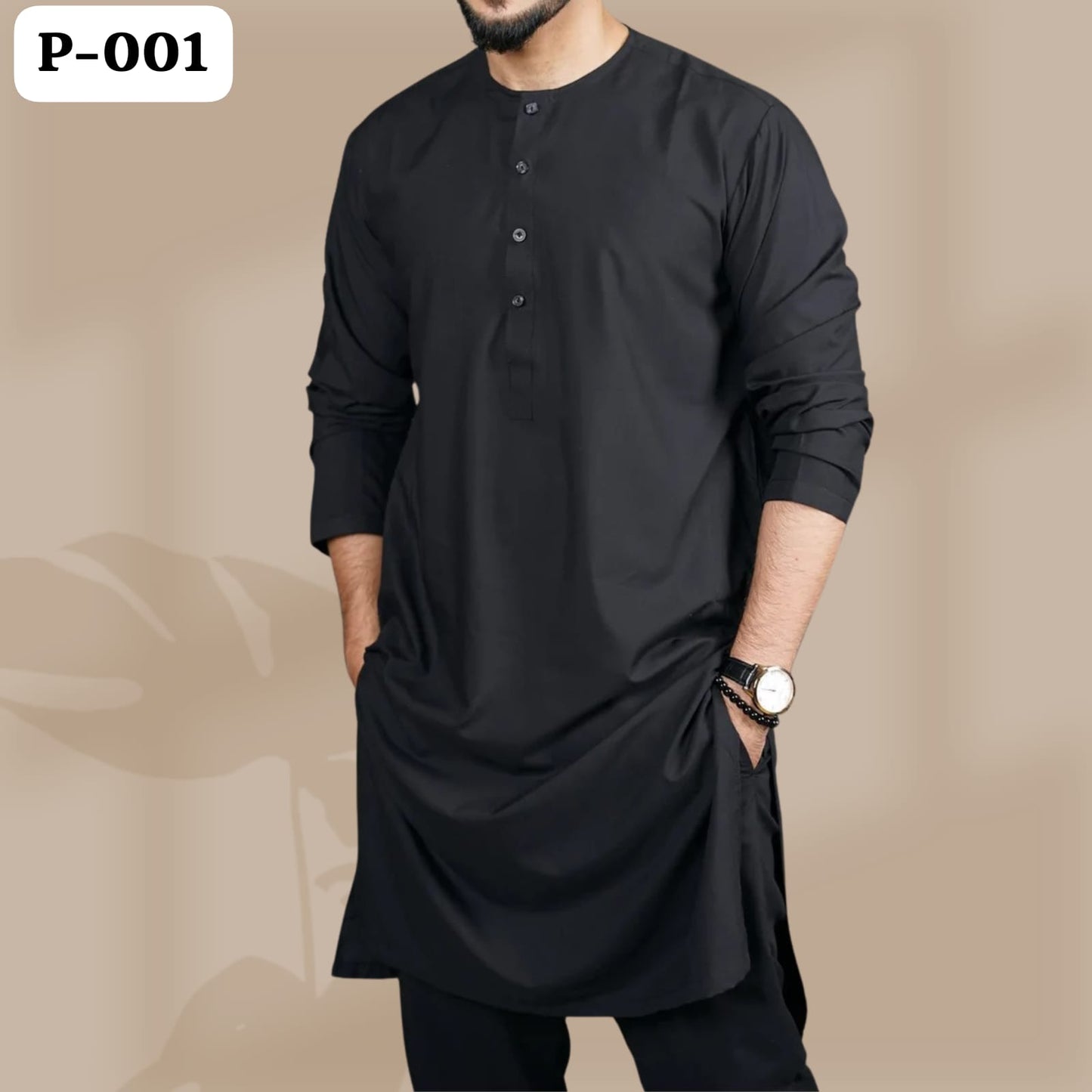 Black Classic Panjabi & Pajama Full Set |P-001