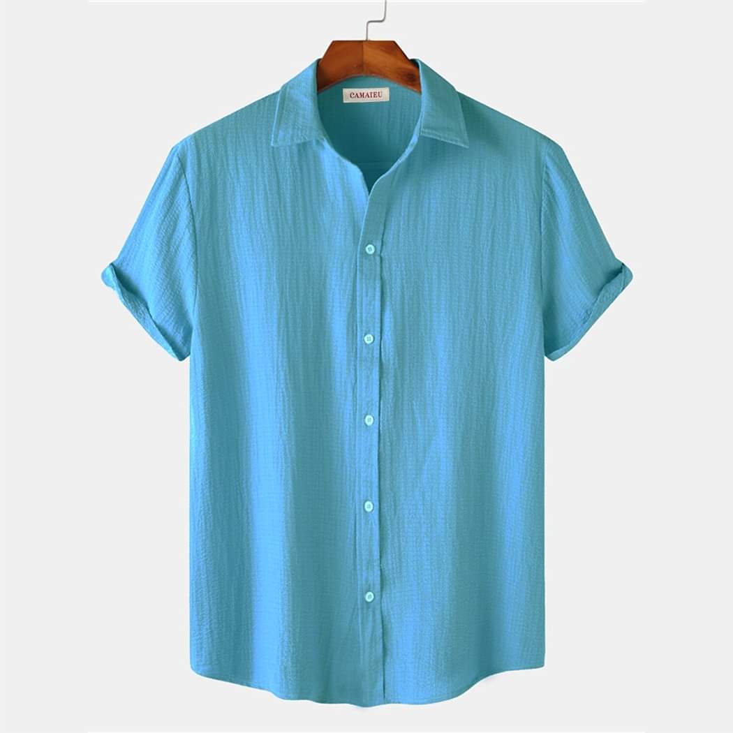 CYAN HALF SLEEVE SHIRT