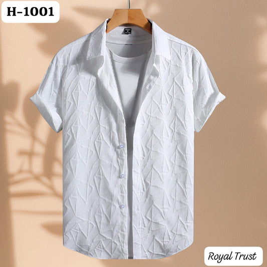 Premium Embossed Half Sleeve Shirt [H-1001]