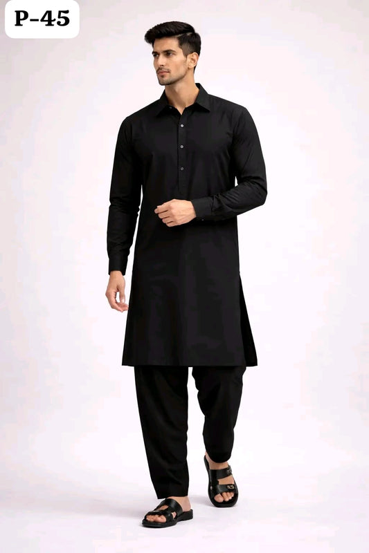 Black Classic Panjabi & Pajama Full Set |P-45