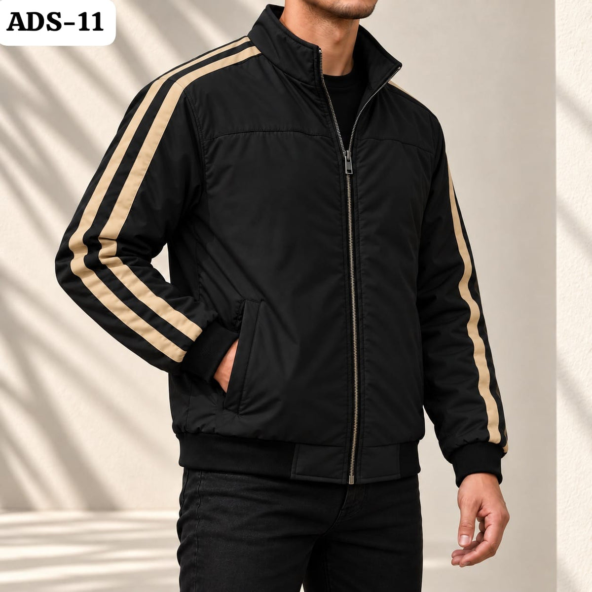PREMIUM BLACK STRIPE JACKET FOR MEN – ADS-11