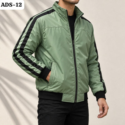 PREMIUM SACE GREEN STRIPE JACKET FOR MEN – ADS-12