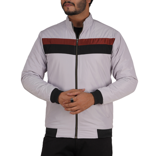 TWO STEP HIGH-NECK WINTER JACKET DGI-40 WHITE GRAY