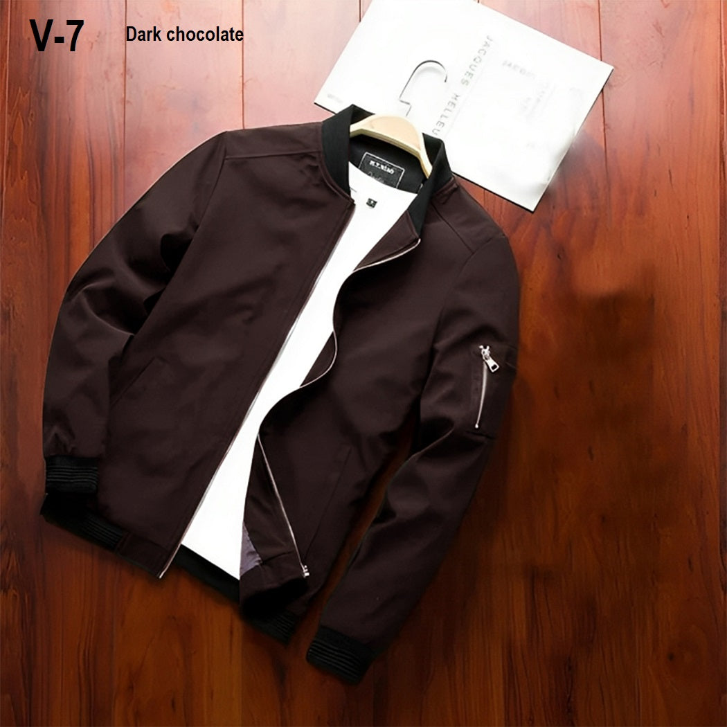 Men’s Bonded Jacket in Coffee-V-7