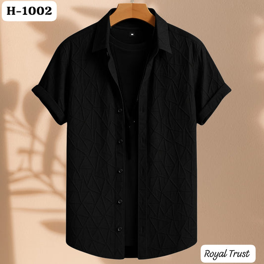Premium Embossed Half Sleeve Shirt [H-1002]