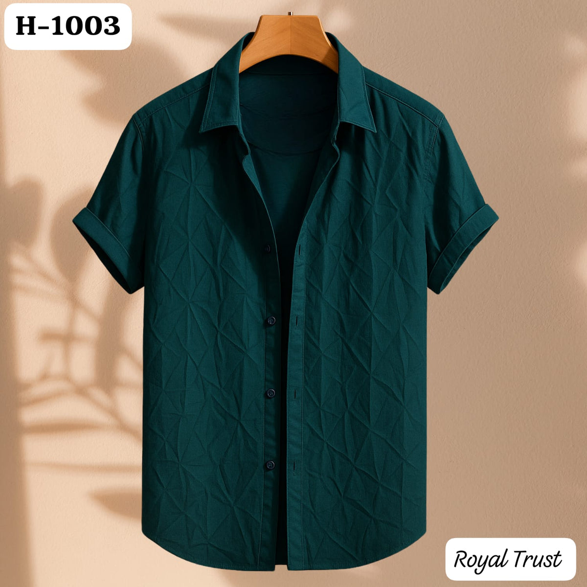 Premium Embossed Half Sleeve Shirt [H-1003]