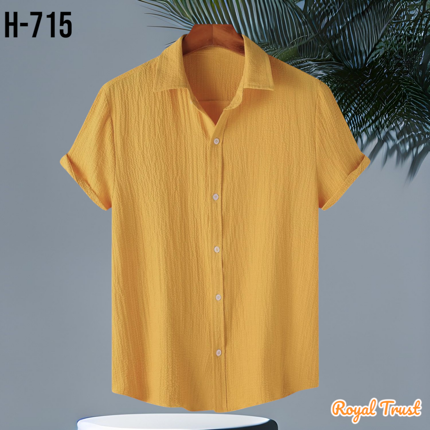 Texture Viscose Premium Half Sleeve Shirt [H-715]