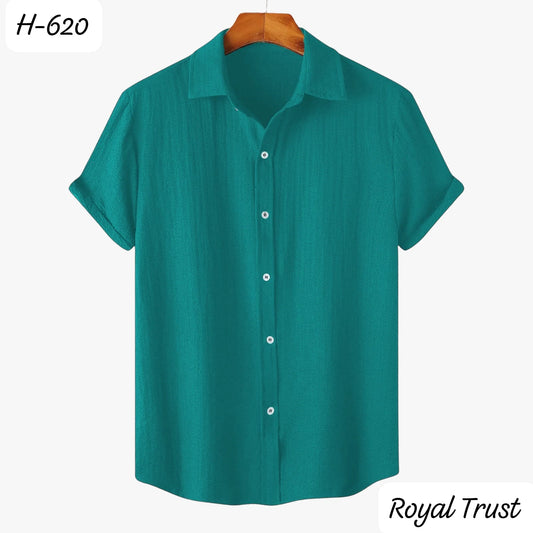 Texture Viscose Premium  Half Sleeve Shirt |H-620]