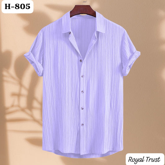 Texture Viscose Premium Half Sleeve Shirt |H-805]