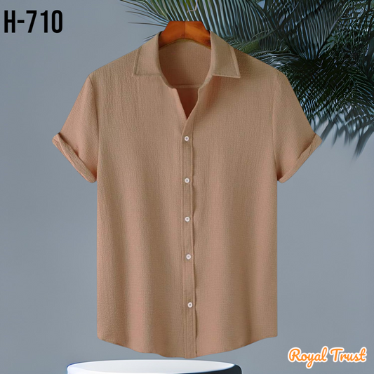 Texture Viscose Premium Half Sleeve Shirt |H-710]