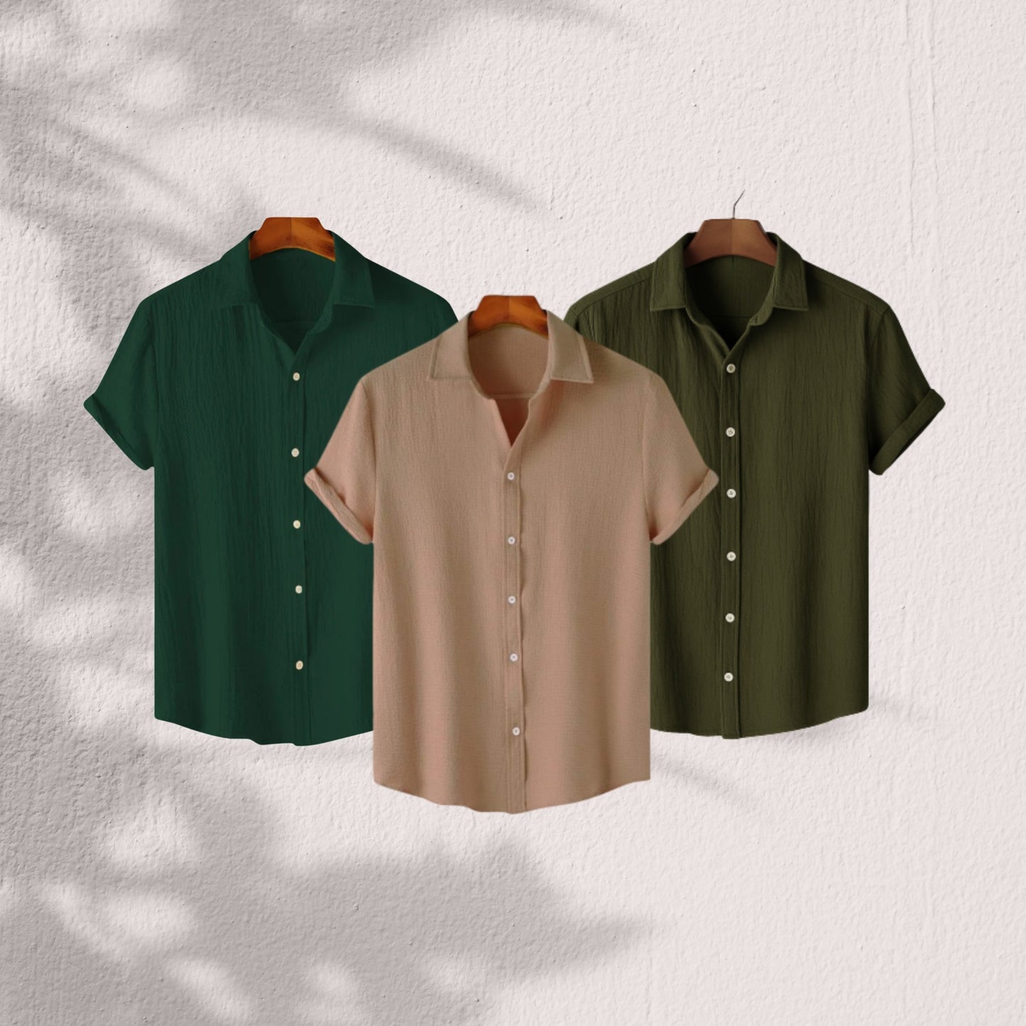 Texture Premium Half Sleeve Shirt 3pis Combo pack