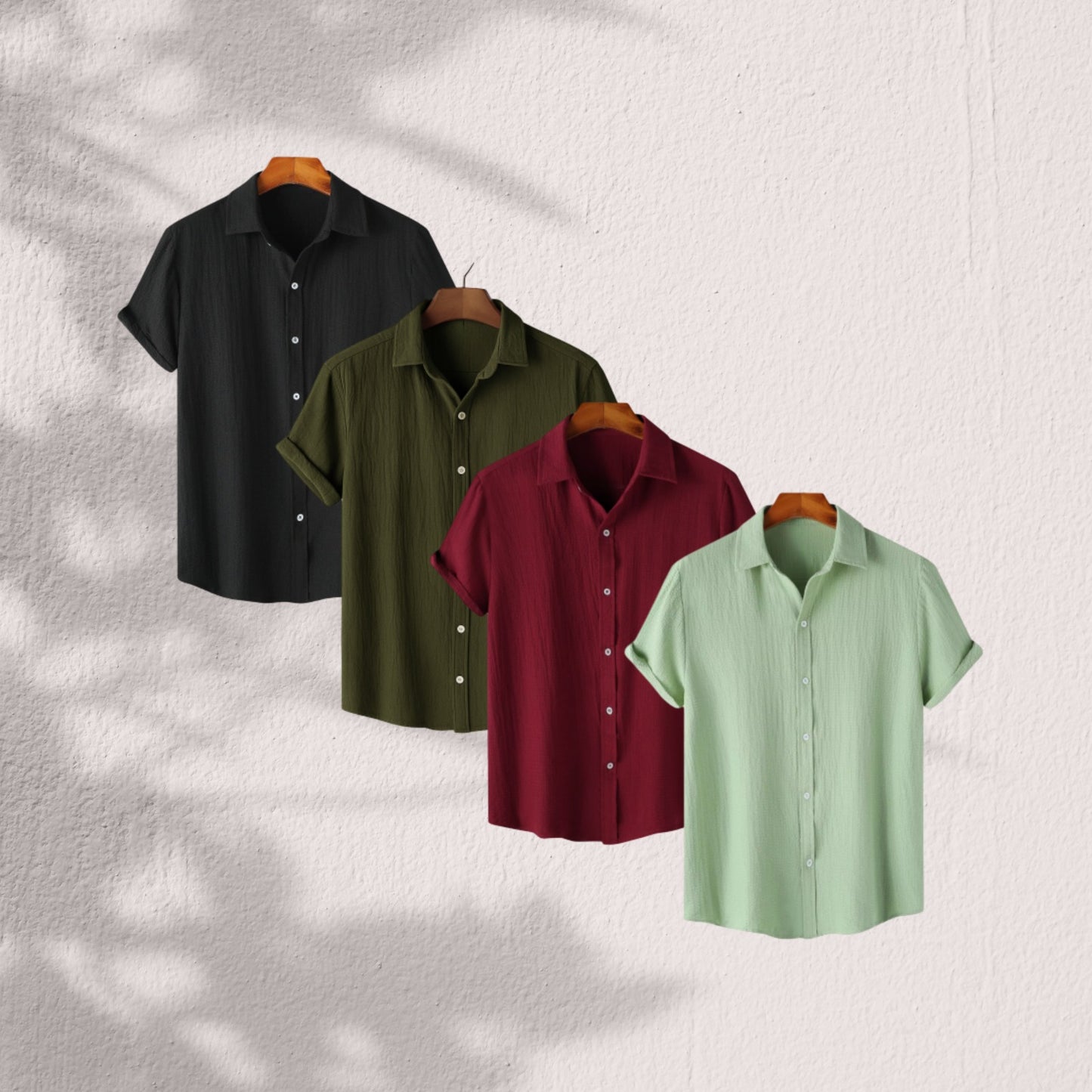 Texture Premium Half Sleeve Shirt 4pis Combo pack