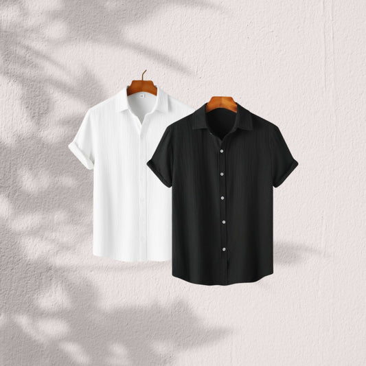 Texture Premium Half Sleeve Shirt 2pis Combo pack