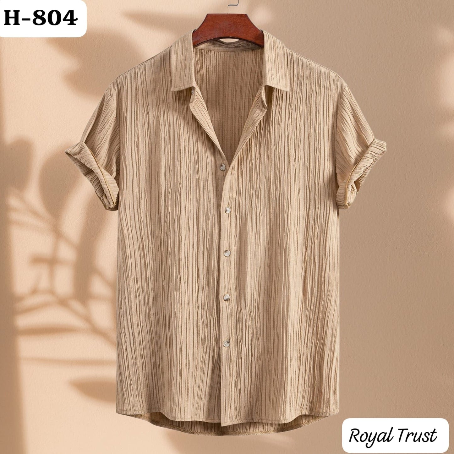 Texture Viscose Premium Half Sleeve Shirt |H-804]